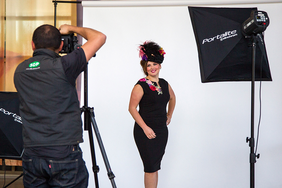 It was all lights, camera, action last week as Mornington Racing Club’s Face of Racing Caitrin O’Rourke posed for publicity shots being taken by Sam D’Agostino. 