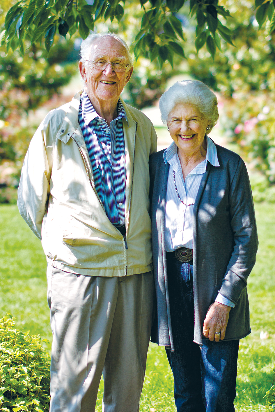 Garden lovers: Tamie and Malcolm Fraser at home at Merricks in 2013. Picture: Yanni