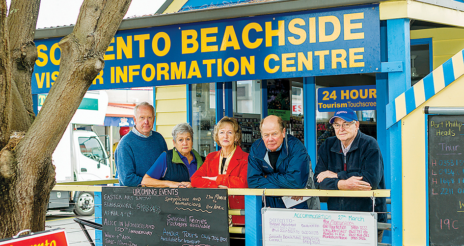 Sorry situation: Committee members of Mornington Peninsula Beachside Tourism Association are unhappy with shire plans to downgrade their tourism office in Sorrento from a shop to a kiosk. Picture: Yanni
