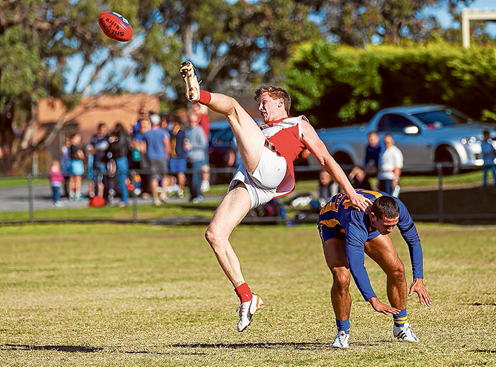 Hill of pain: Somerville fought back to grab the win over Red Hill. Picture: Andrew Hurst