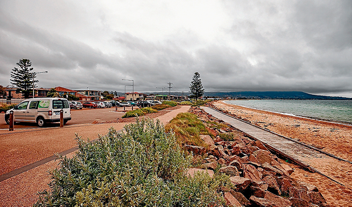 Golden shore: Safety Beach foreshore from Safety Beach Community Centre looking west. Picture: Yanni
