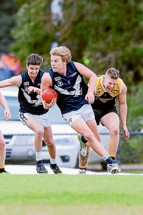 Eagles wings clipped: Frankston YCW beat Edithvale–Aspendale by 62 points. Picture: Gary Bradshaw