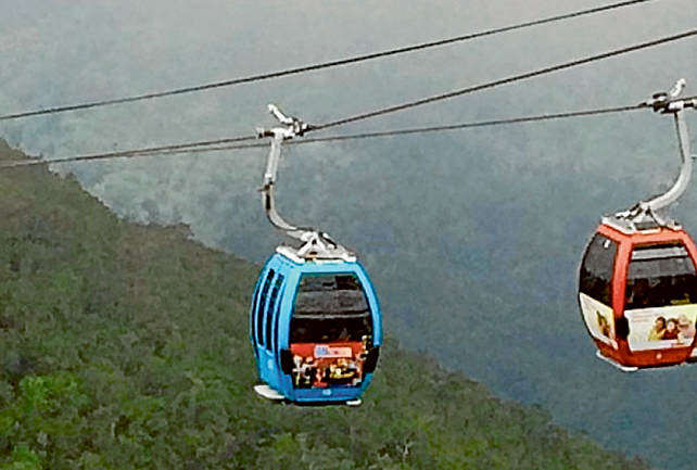 Green light: Mornington Peninsula Shire councillors have given the go ahead to blue gondolas being used by the Arthurs Seat Skylift.