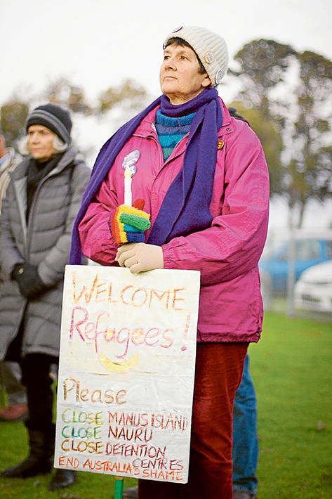 Speaking out: About 50 people attended a prayer vigil in Mornington for asylum seekers. Picture: Cameron McCullough