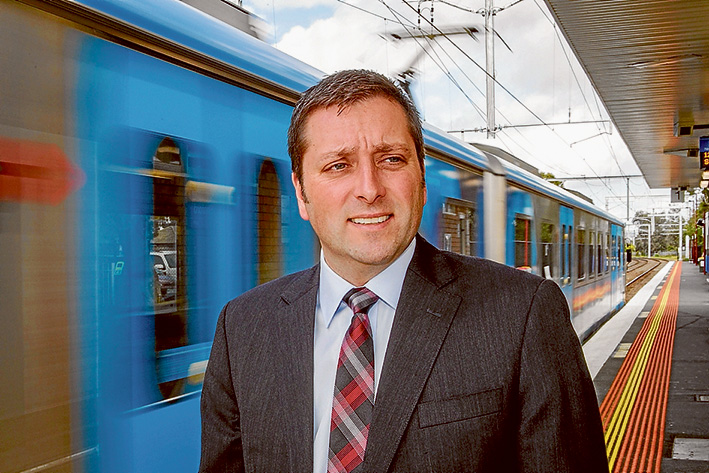 Safety first: Opposition leader Matthew Guy says the state government should ensure protective services officers patrol stations during a trial of weekend train services. Picture: Gary Sissons