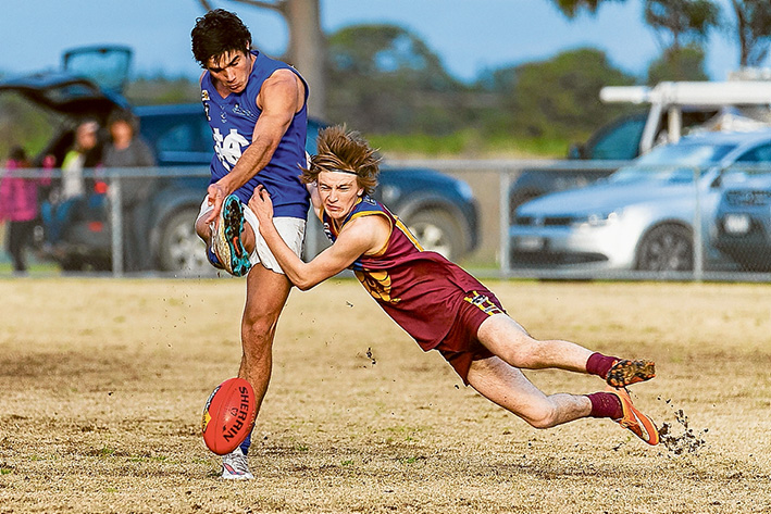 Giving the Yabbies the Blues: Hastings handed out a 177 point thrashing to Tyabb on Saturday. Picture: Andrew Hurst
