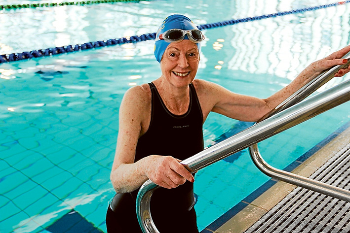 In the swim: Ageing Well Expo poster “girl” Lois Dennington will represent Victoria at the Australian Masters Games on 3 October.