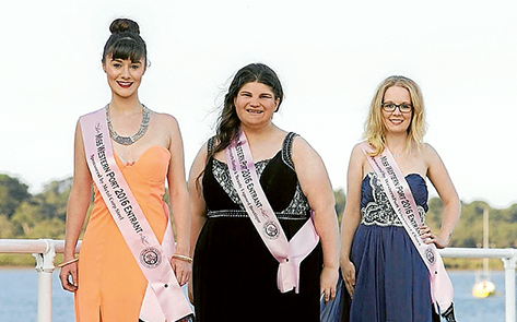 Pageant hopefuls: Three of the 2016 Miss Western Port contestants are Amanda Bann, of Somerville, and Hannah Swinnerton and Laura Reed, of Hastings. Picture: Callie Laine