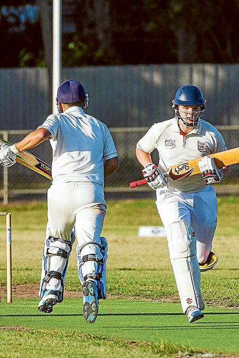 Crossing bats: Ballam Park are chasing nearly 200 runs for victory. Picture: Andrew Hurst