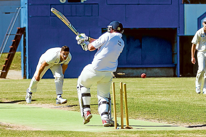 Bail-out: Balnarring were bowled out for 93 runs in their Sub-District game against Hastings. Picture: Andrew Hurst