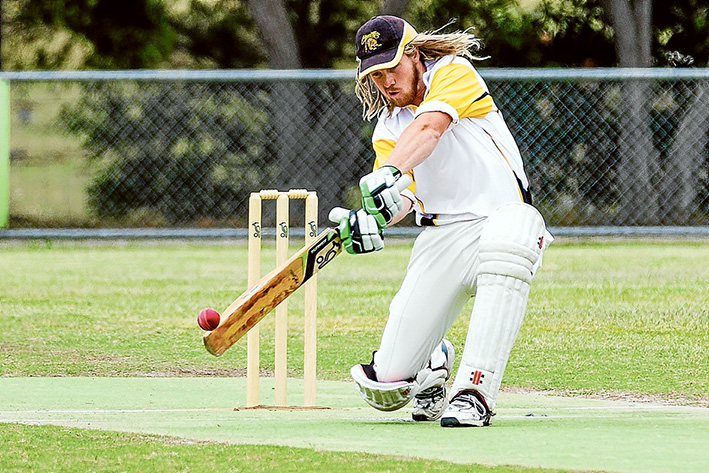 Heavy hitter: Jason Bedford top scored for the Stonecats with 71. Picture: Andrew Hurst