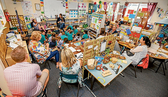 Class time: Teachers from Australia and New Zealand were at Wallaroo Primary, Hastings, to find out more about the innovative Walker Learning Approach to education. Picture: Yanni