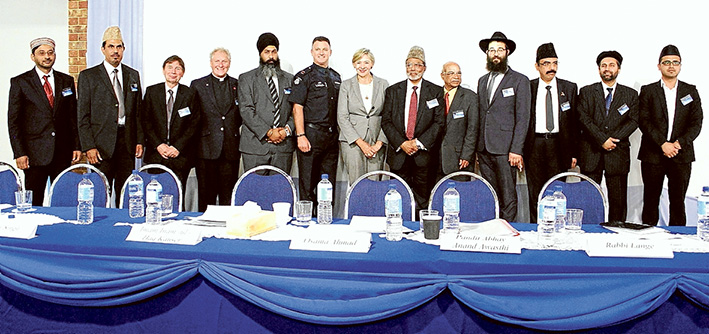 Leaders united: Religious and community leaders are united in their wish for peace.