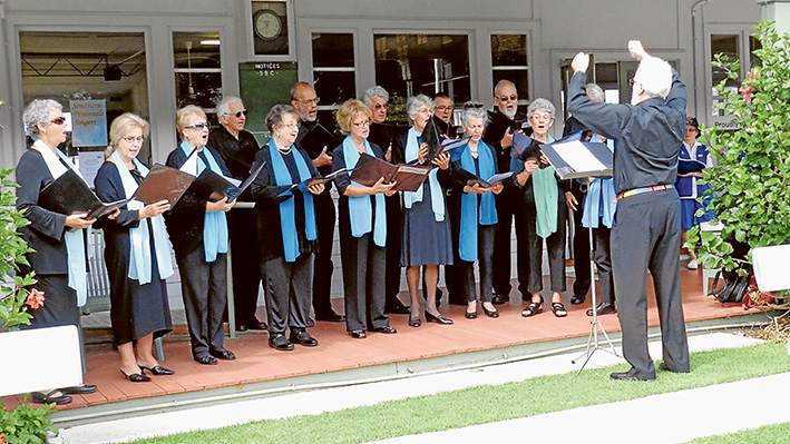 Choir sings at last years Sorrento bowls club australia day SPN