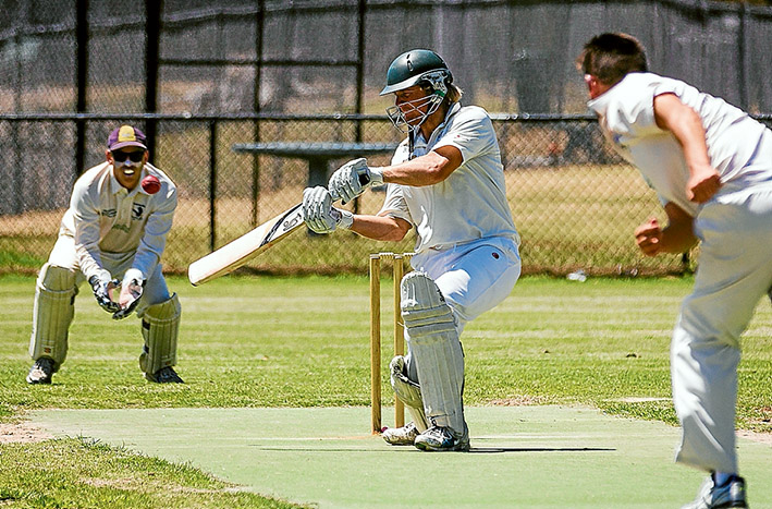 Long odds: Long Island players had to be imaginative with the bat as finals approach, setting Somerville a target of 172. Picture: Andrew Hurst