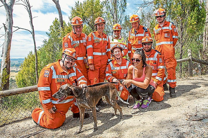 Steep learning curve: A woman is rescued by SES and CFA crews after falling down the quarry wall at Mt Eliza Regional Park, Moorooduc, above; the cliff face from which the woman was rescued, below. Pictures: Gary Sissons