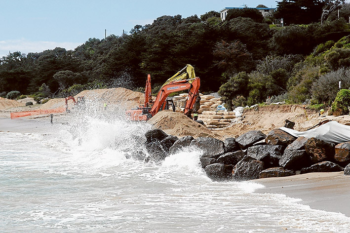Renourishment required: It’s denied by the state government, but environmentalists believe channel deepening is causing continual erosion at Portsea. Picture: Keith Platt