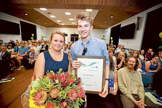 Young Citizen of the Year Tia McLean and Louis Cooke. Pictures: Yanni 