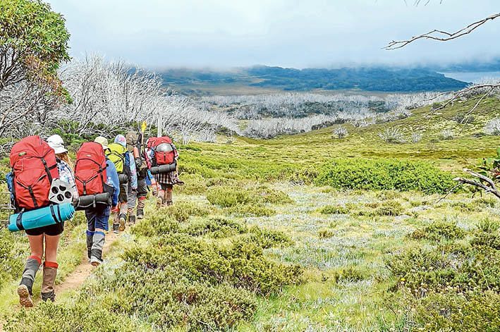 Walk on the wild side: Rosebud students trek through the High Country. Picture: Supplied