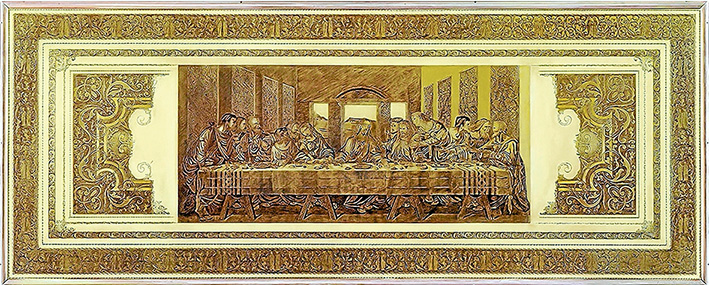 World acclaimed: Perry Fletcher’s engraving The Last Supper and Borders catapulted him to world recognition as an engraver. He is now about to turn 70 and is holding a celebratory exhibition at the Oak Hill Gallery, Mornington.