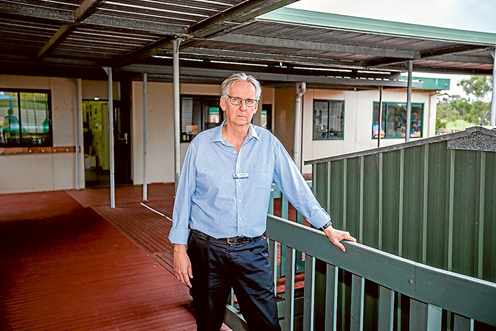 On the outer: Principal David Newport says Mornington Special Development School’s “temporary” status has become more permanent over the years. Picture: Yanni