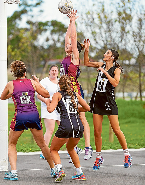 Results are black and white: Tyabb lost to Crib Point 27 to 32 in Nepean A Grade netball. Picture: Andrew Hurst