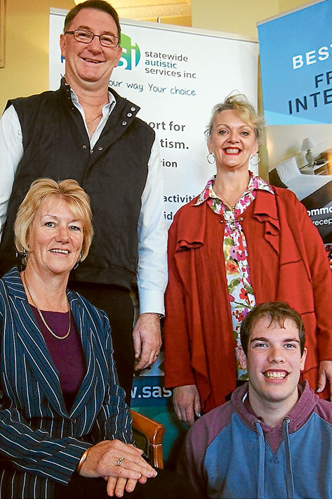 Phil Jones (The Frankston International), Lucy Nicolson, Kath Ferry (SASI CEO) and Jarrod from Beachlynn SASI Day Service.