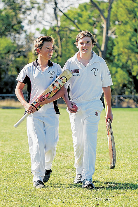 Game plan: Balnarring cricketers Jackson Hannah and Lachlan Barton are off to represent the MPCA in England in June. Picture: Gary Sissons