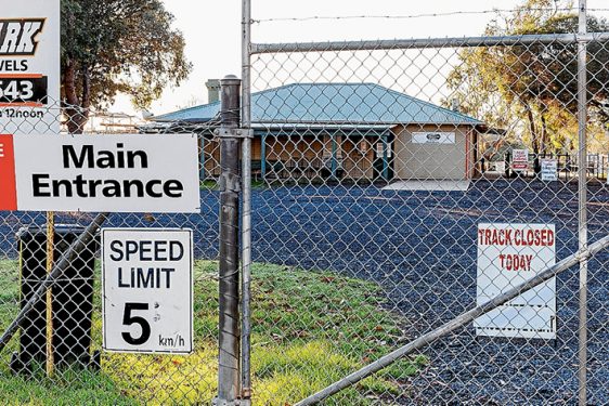 Locked up: Frankston City Motorcycle Park closed until further notice.