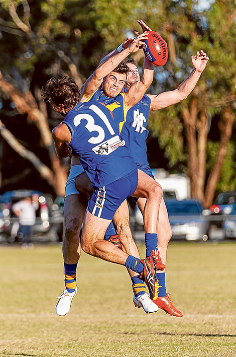 Up in the air: The result of the MPNFL game between Somerville and Hastings could be doubt. Picture: Andrew Hurst