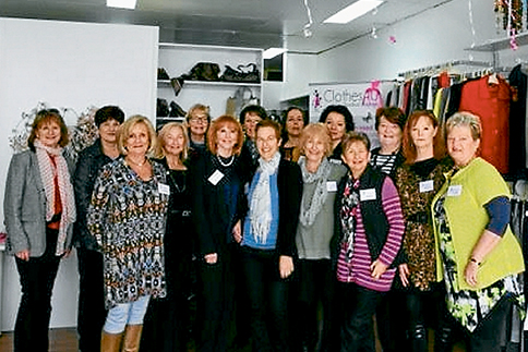 Gathered for a cause: Volunteers and supporters at the opening of the new Clothes4U shop at Rosebud. Picture: Margaret Harrison, BusinessTimes