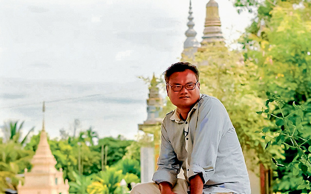 Horror recollections: Hom Chhorn photographed while filming in Cambodia.