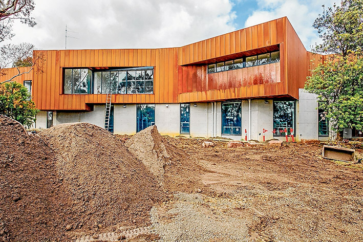 Not ready yet: The Somerville police complex was still a work in progress last week. Picture: Gary Sissons