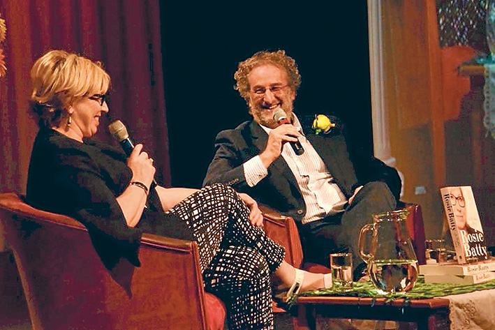 Rosie effect: Australian of the Year, Tyabb resident and conscience of a nation Rosie Batty with ABC radio presenter Jon Faine at Peninsula Community Theatre in Mornington last week. Pictures supplied