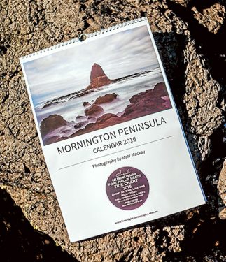 Mtt Mackay at Pulpit Rock on the Mornington Peninsula - which is featured in his new calendar for 2016.