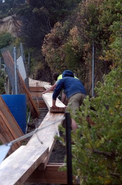 THE Beleura cliff track under repair after a landslide in 2011.