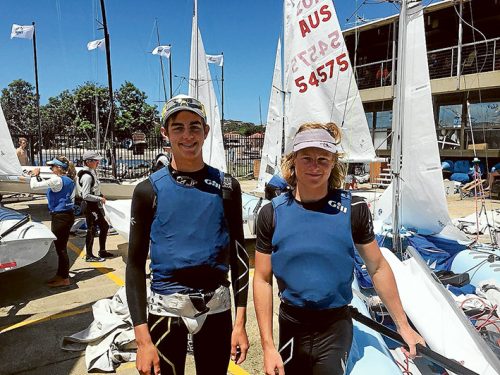 Shipshape: Nick Sharman and James Grogan prepare for their race.