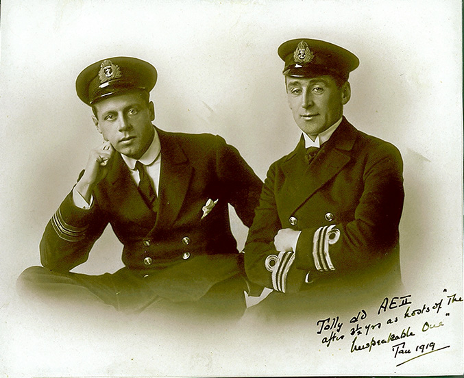 The AE2 senior officers Lt Geoffrey and Lt Comm Dacre Stoker, taken in 1919 after three and a half years as prisoners of war.