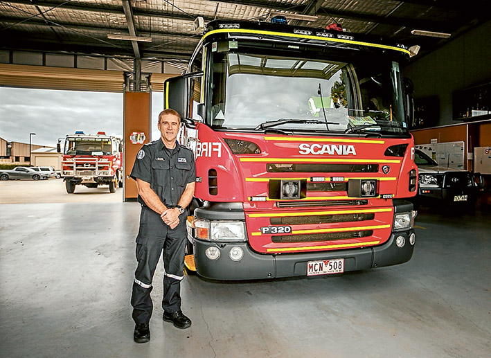 Hot topic: Mornington fire station officer-in-charge Troy Thornton reflects on a quieter fire season. Picture: Yanni