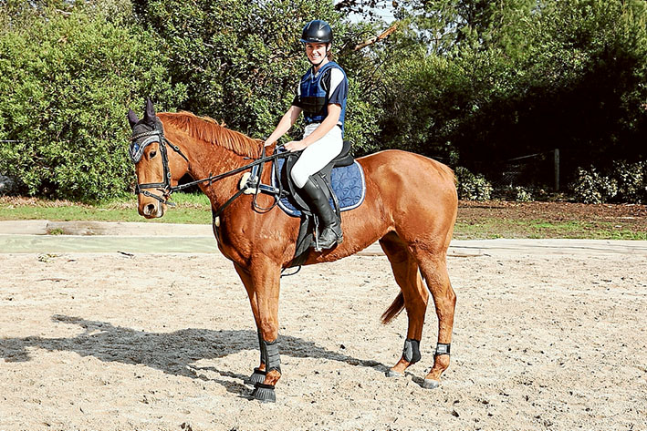 High achiever: Lauren Clark on her horse Fieldend Double Trouble. 