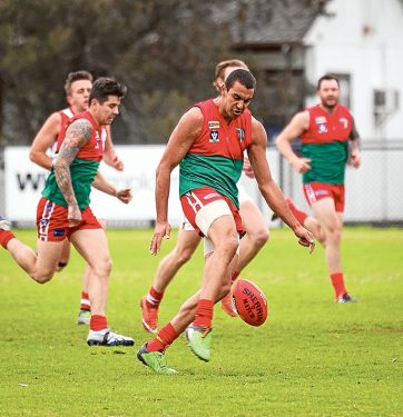 Pines power: The Pythons blew Karingal away, running out 34 point winners. Picture: Andrew Hurst