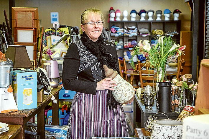 Hard at work: Trudy Lennon-Bowers, of Mornington, doing what she loves. Picture: Gary Sissons