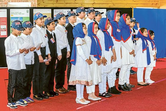 Peace Symposium - Langwarrin Mosque. Photo: A Choir of the Muslim Community that use this Mosque sang the Australian National Anthem.