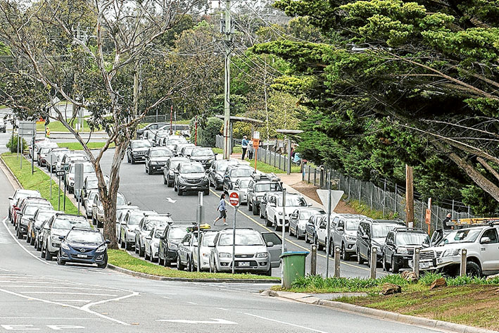 Parking nightmares: Cars parking illegally are a headache for Mt Eliza Primary School. Picture: Gary Sissons.