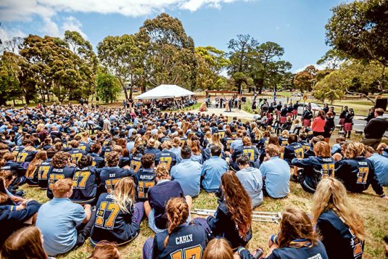 War memorial: A tree-lined avenue honouring the sacrifices of men and women of Mornington in World War I was officially opened on Friday by  the Governor-General Sir Peter Cosgrove. Picture: Yanni  