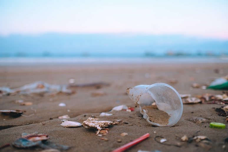 rubbish on beach