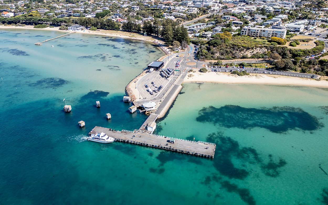 An arial image of Sorrento Pier