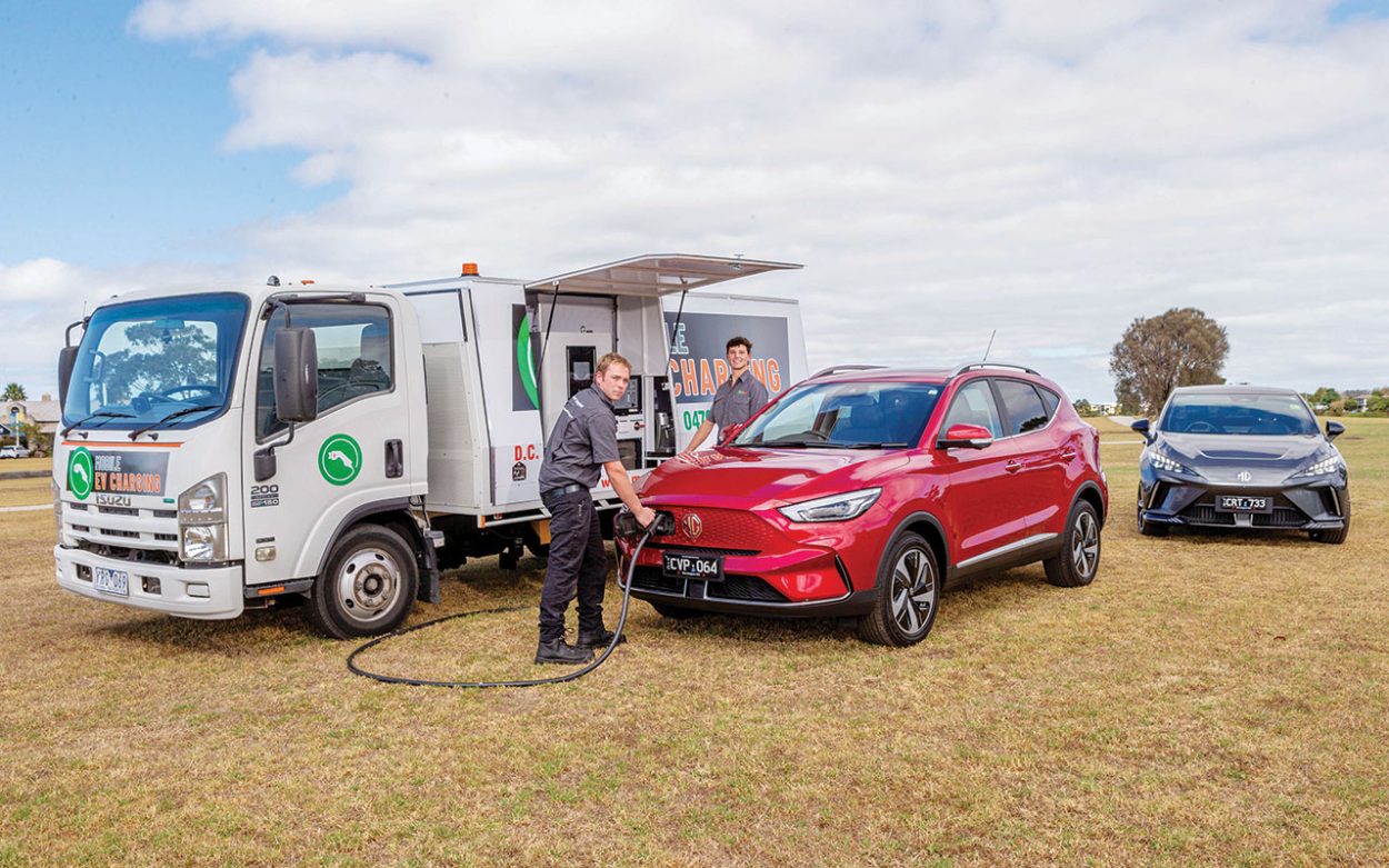 Power niche: Toby Batters-Holding, left, and Daniel Henry are young entrepreneurs making their mark in the EV industry. Picture: Gary Sissons