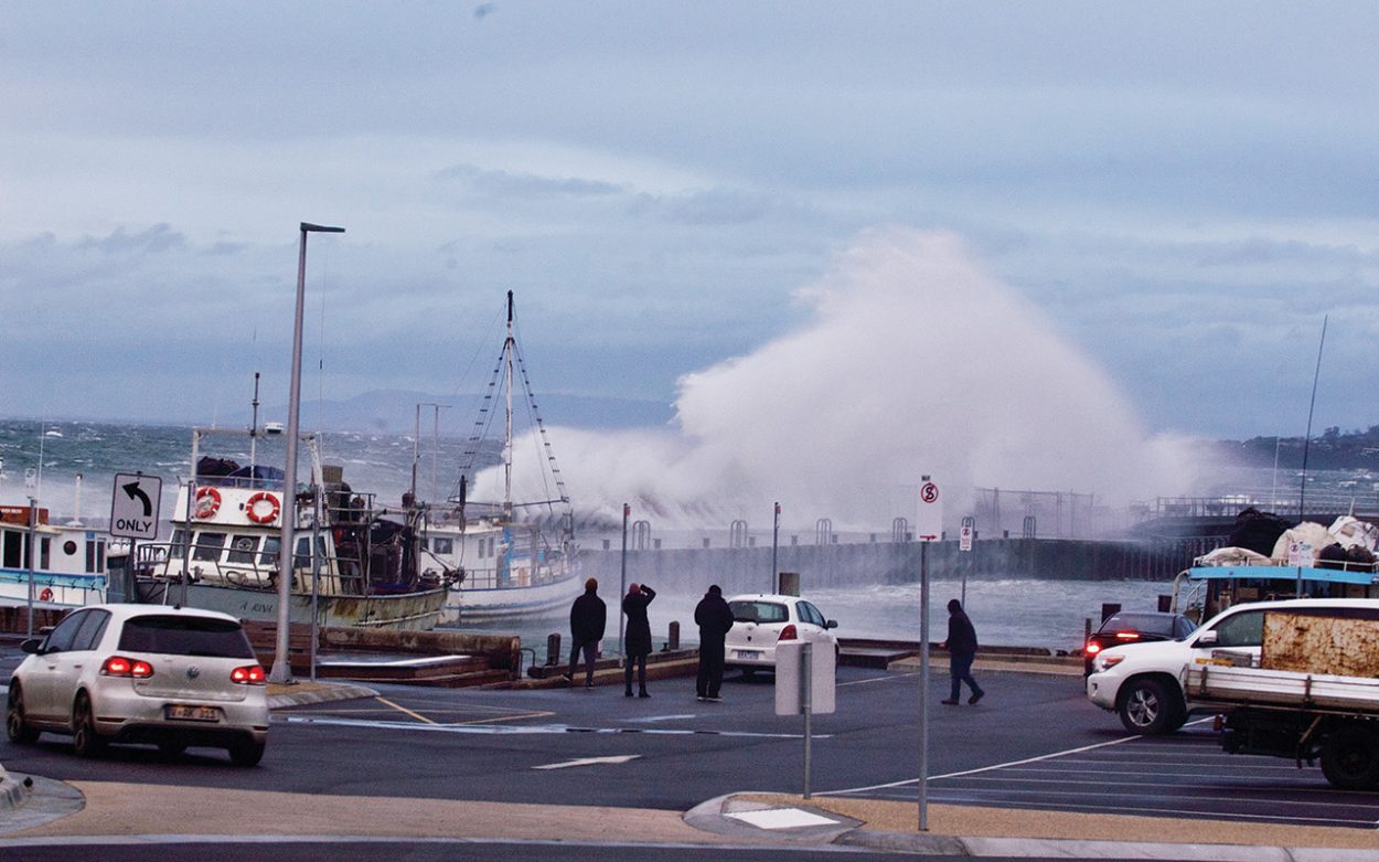 YACHTS normally moored in Mornington harbour are brought ashore each winter to avoid damaging storms. Picture: Keith Platt