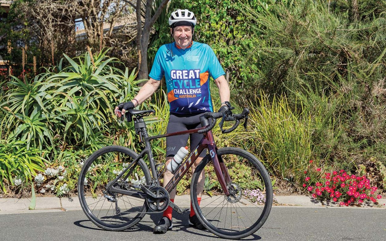 Greg pedals to beat childhood cancer